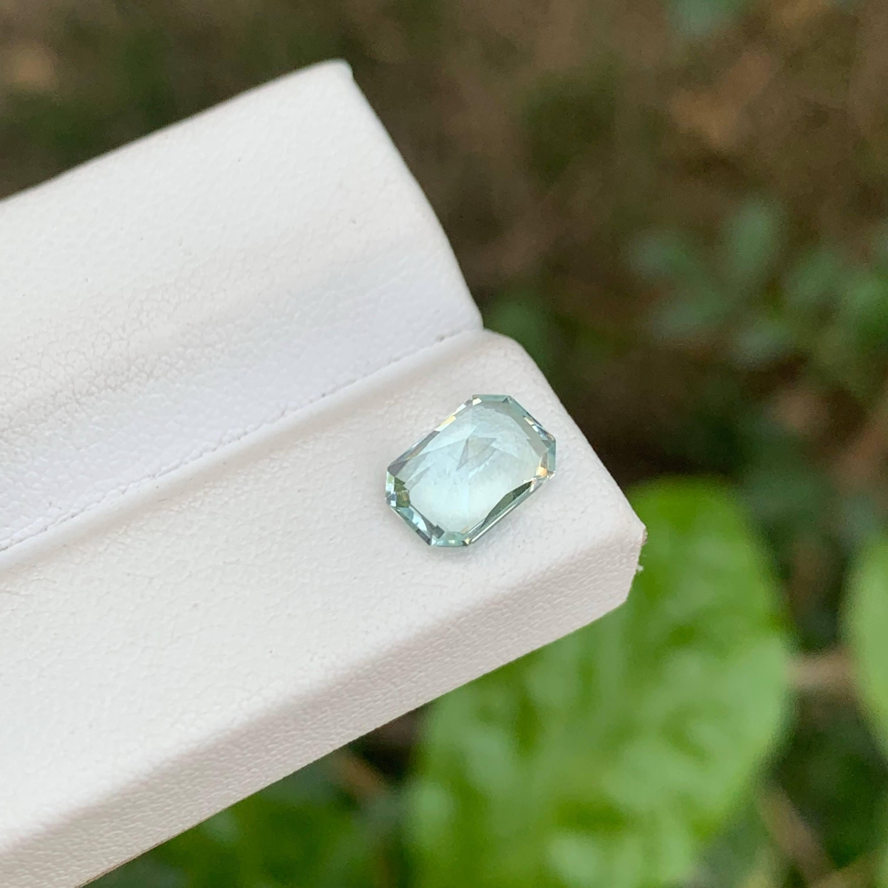 Weight 1.50 carats
Dimensions 8.4x5.9x5.3mm
Treatment None
Origin Nigeria
Clarity Eye Clean
Shape Rectangular
Cut Custom Precision
Na


This exquisite 1.50 carat Aquamarine gemstone, sourced from the rich mineral deposits of Nigeria, boasts a