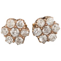 1.50 Carats Diamonds Antique Earrings