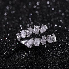 1.50 Carats Multi shape Ring 14 White Gold