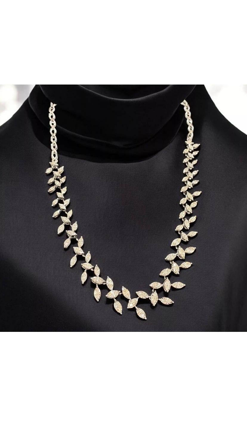 Collana e girocollo in oro con diamanti naturali da 1,50 carati In condizioni Nuovo in vendita a Massafra, IT