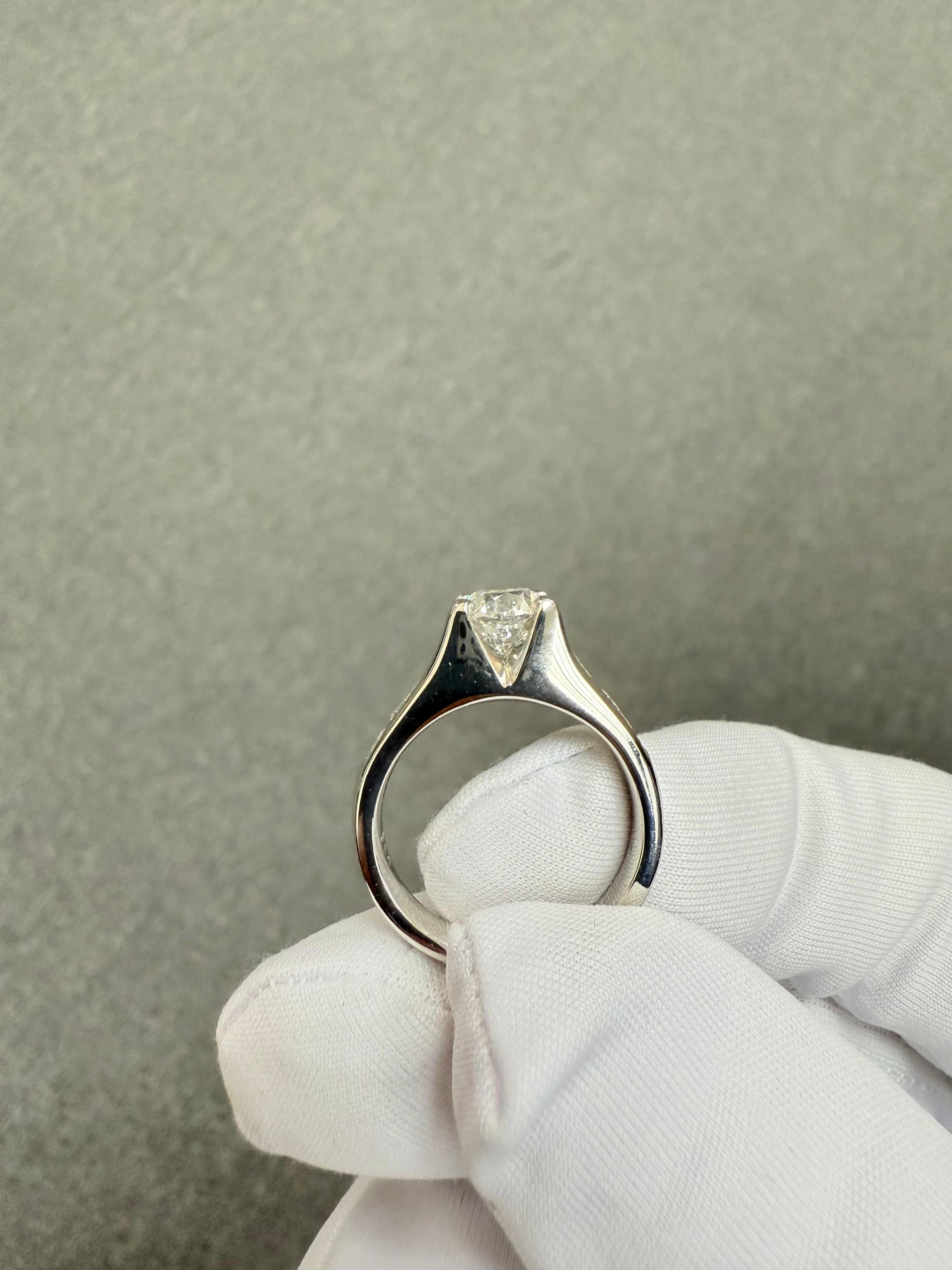 Anillo de Compromiso de Platino con Diamantes de 1,50 Quilates TW en venta 5
