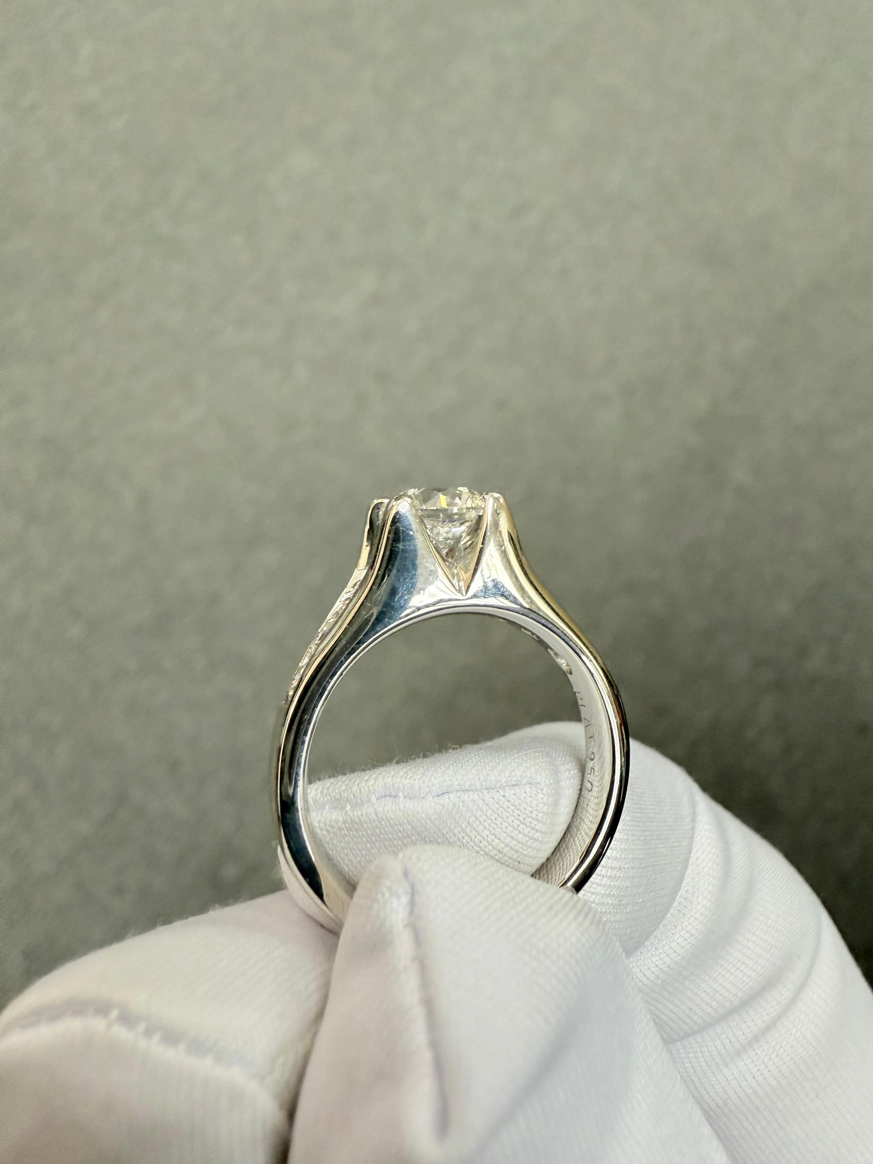 Anillo de Compromiso de Platino con Diamantes de 1,50 Quilates TW en venta 3