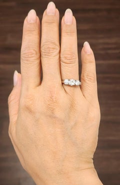 1.50 ct 3-Stone Diamond Platinum Ring