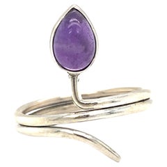 1.50 CT Amethyst Serpent Ring in Sterling Silver