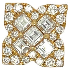 1.50 Carat Asscher Diamond and 18K Yellow Gold Pendant