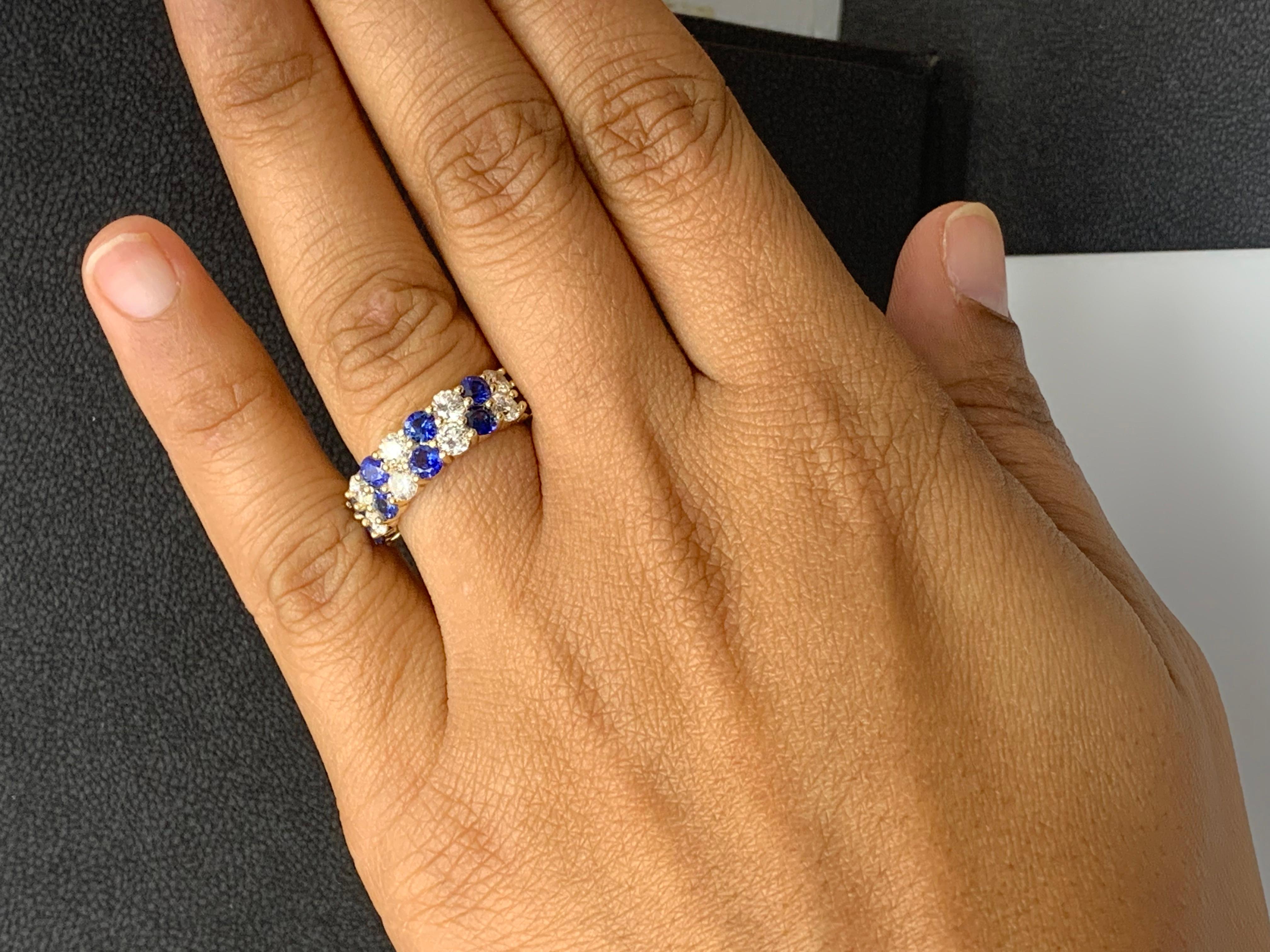 double band sapphire ring