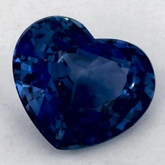 1.50 Karat Blauer Saphir Herz Loser Edelstein