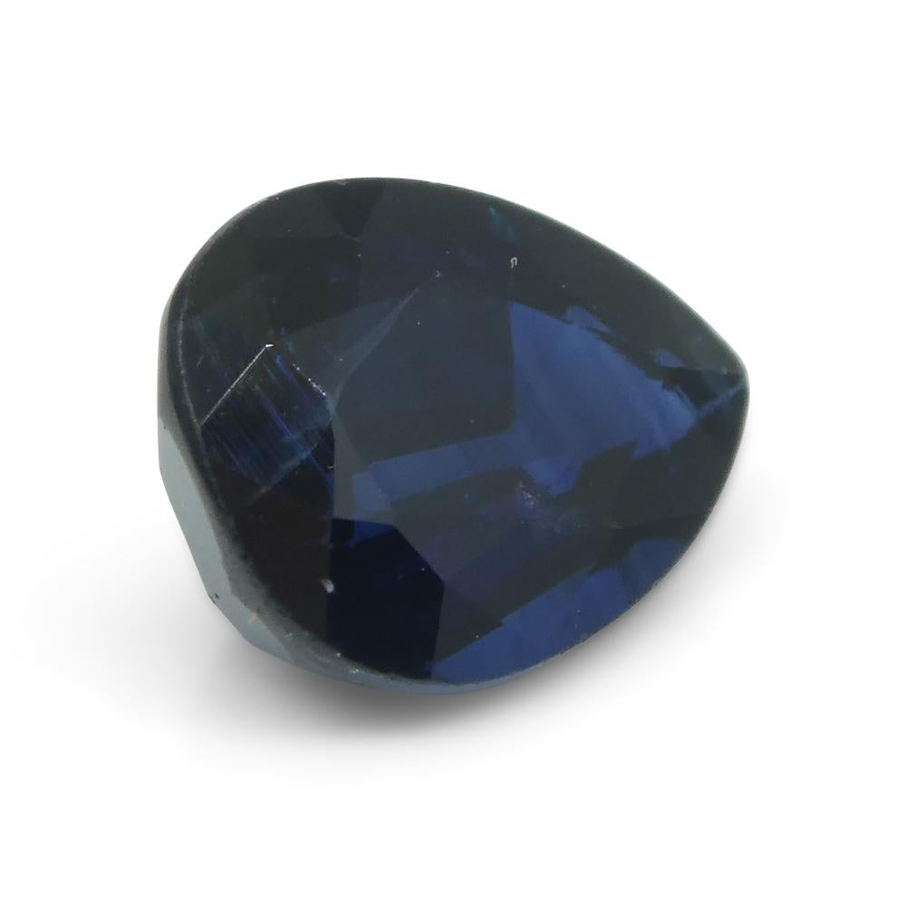 Poire saphir bleu 1,50 carat  Thailand certifiée IGI en vente 5