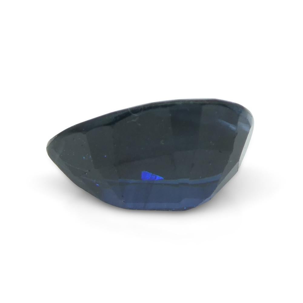 Poire saphir bleu 1,50 carat  Thailand certifiée IGI en vente 7