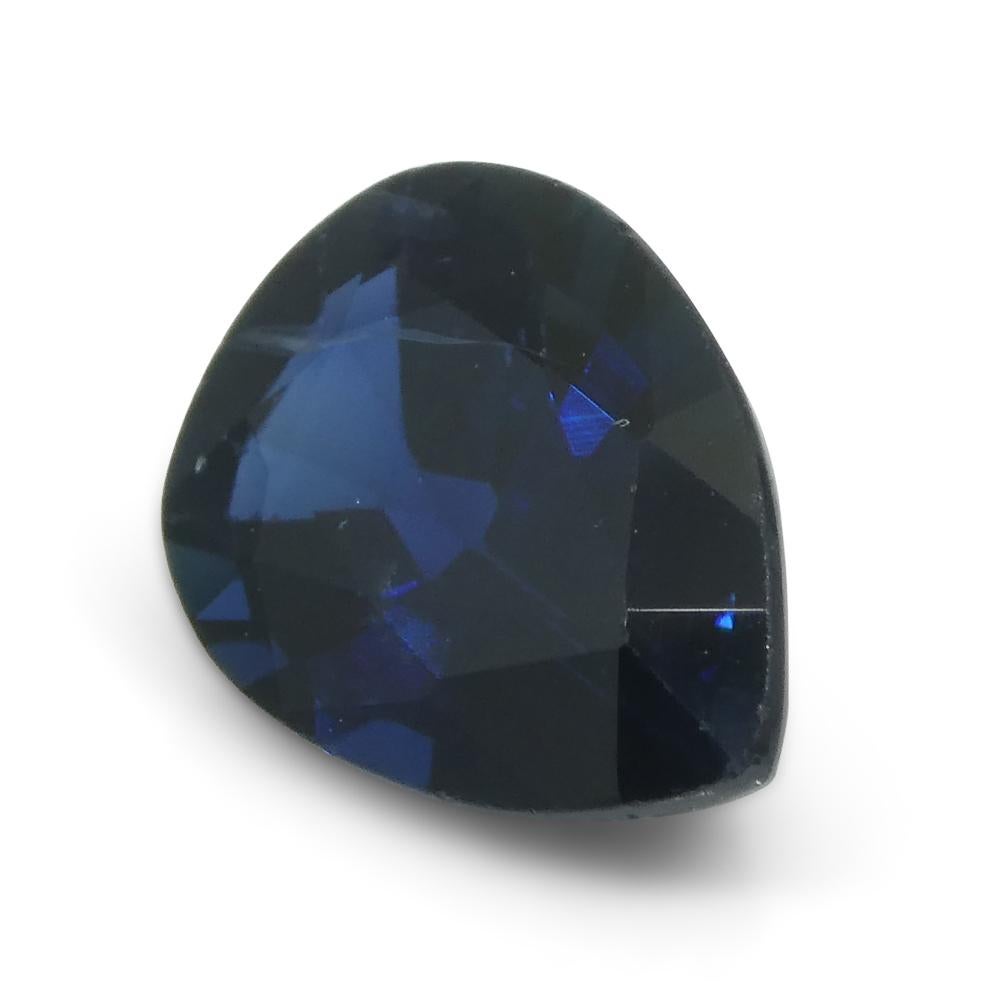 Poire saphir bleu 1,50 carat  Thailand certifiée IGI en vente 8