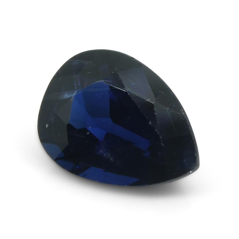 Poire saphir bleu 1,50 carat  Thailand certifiée IGI en vente 9