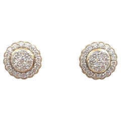1.50 ct Cluster Diamond Earrings