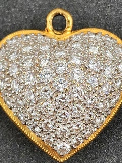 Colgante Corazón Tachonado con Diamantes 1,50 ct