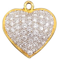 1.50 ct Diamond Studded Heart Pendant