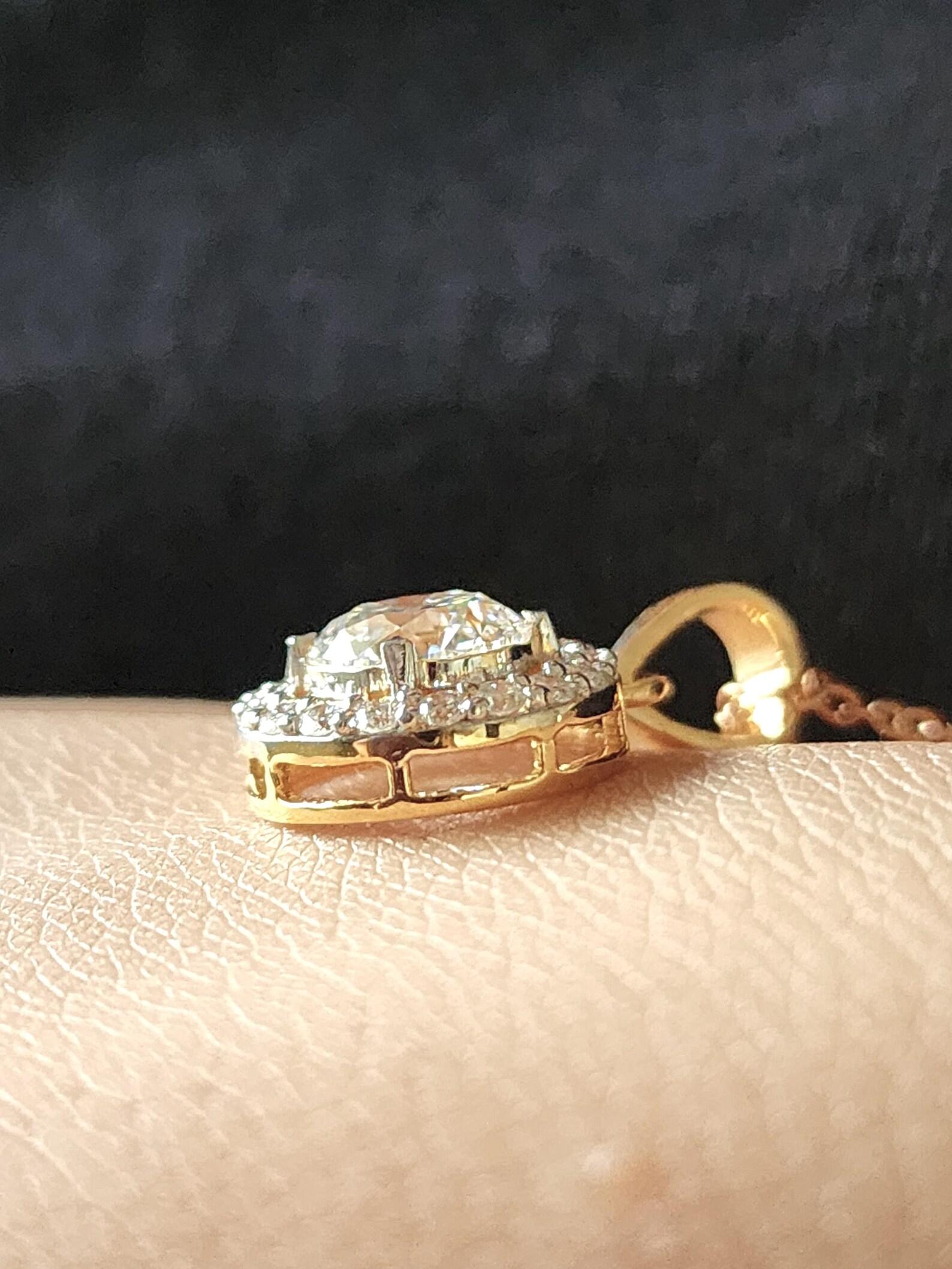 1.50 CT Moissanite Anhänger 925 Sterling Silber Hochzeit Anhänger Halskette für Sie. 4