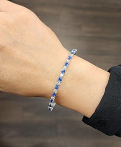 1.50 ct Natural Sapphire & Diamond Flexible Bracelet