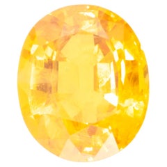 Zaffiro giallo naturale da 1.50 carati, pietra preziosa sfusa, anello personalizzabile