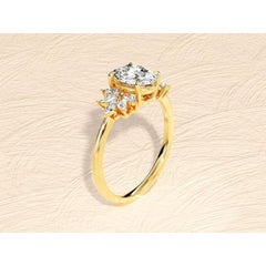 1.50 CT Oval Cut Moissanite Engagement Ring 925 Sterling Silver Vintage Ring.