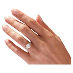 1.50 CT Oval Cut Moissanite Engagement Ring 925 Sterling Silver Vintage Ring.