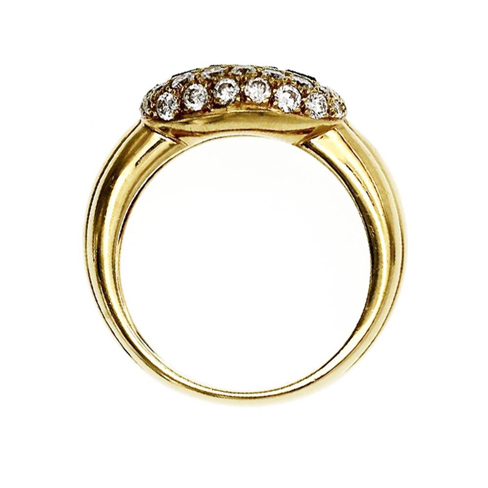 Bague de fiançailles en or 18 carats avec saphir de 1,50 carat serti invisible et diamants de 0,85 carat en vente 1