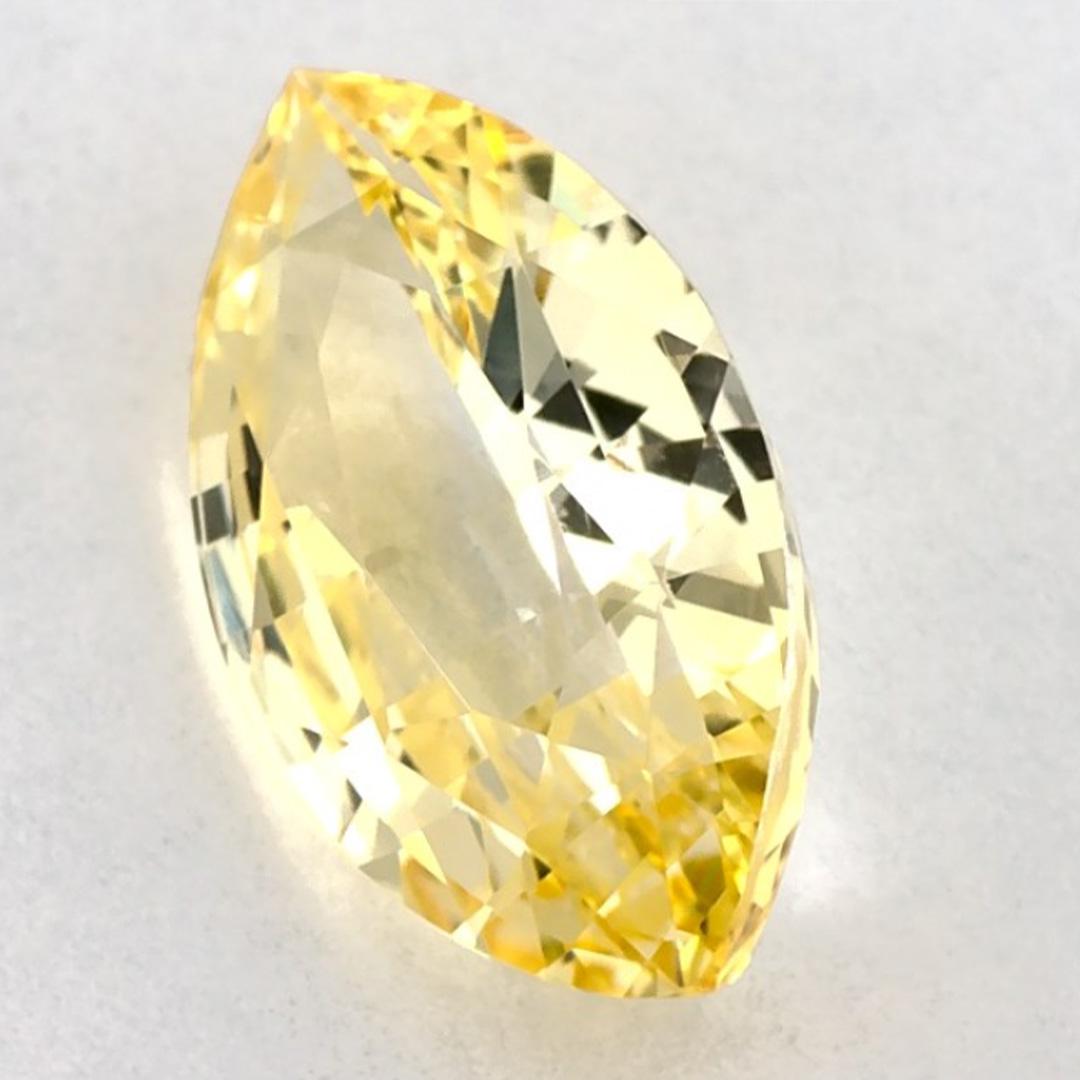 1.50 Ct Yellow Sapphire Marquise Loose Gemstone en vente 3
