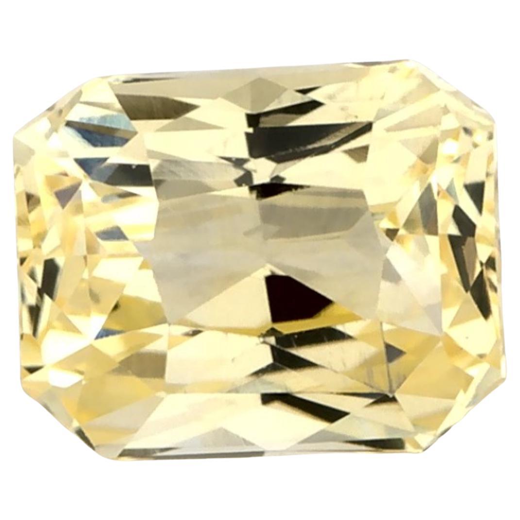 1.50 Ct Yellow Sapphire Octagon Loose Gemstone For Sale