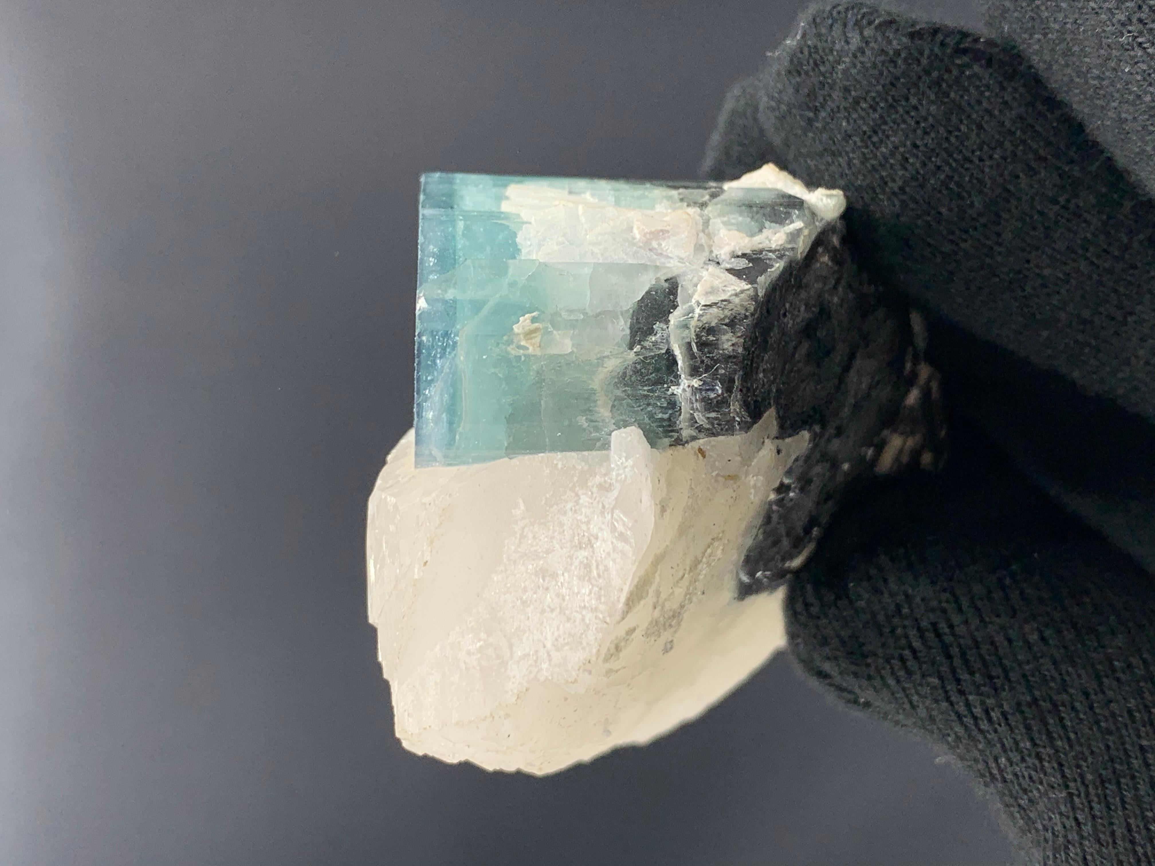 Rock Crystal 150 Gram Bi Color Tourmaline Specimen Attached With Quartz From Afghanistan  For Sale