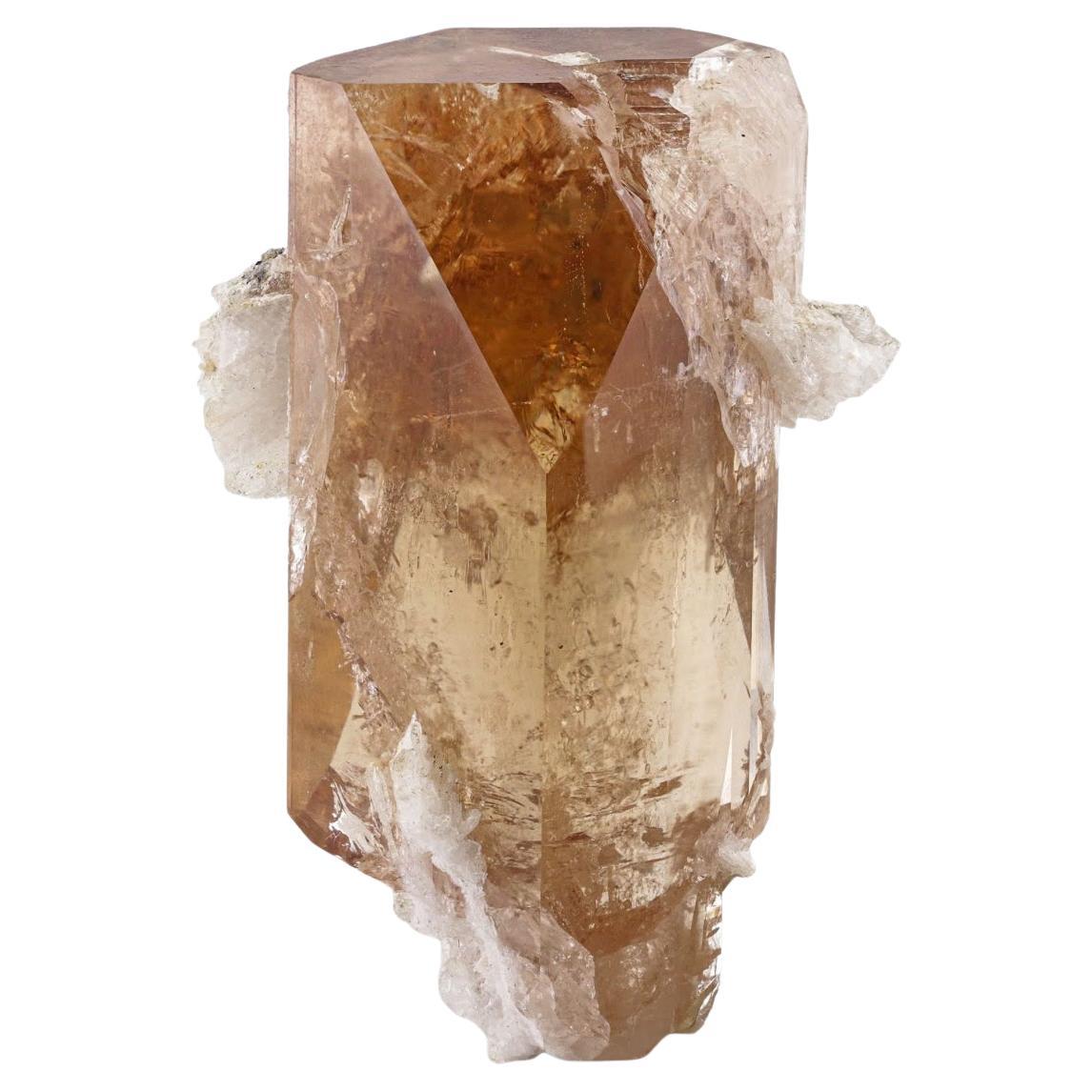 150 grammes de cristal de topaze verre avec matrice de cléavelandite du Pakistan