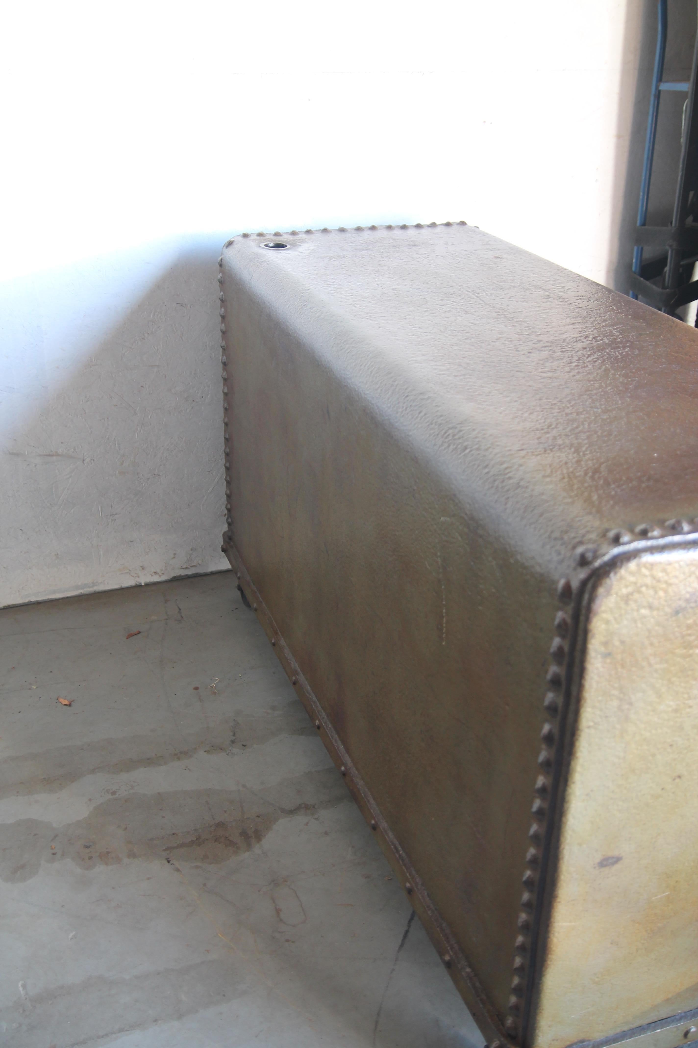 Steel 150 Year Old Water Tank that was converted into a Credenza For Sale