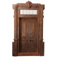 Antique 150 Years Old Massive Fortress Type Door from Colonial Mansion in Western India