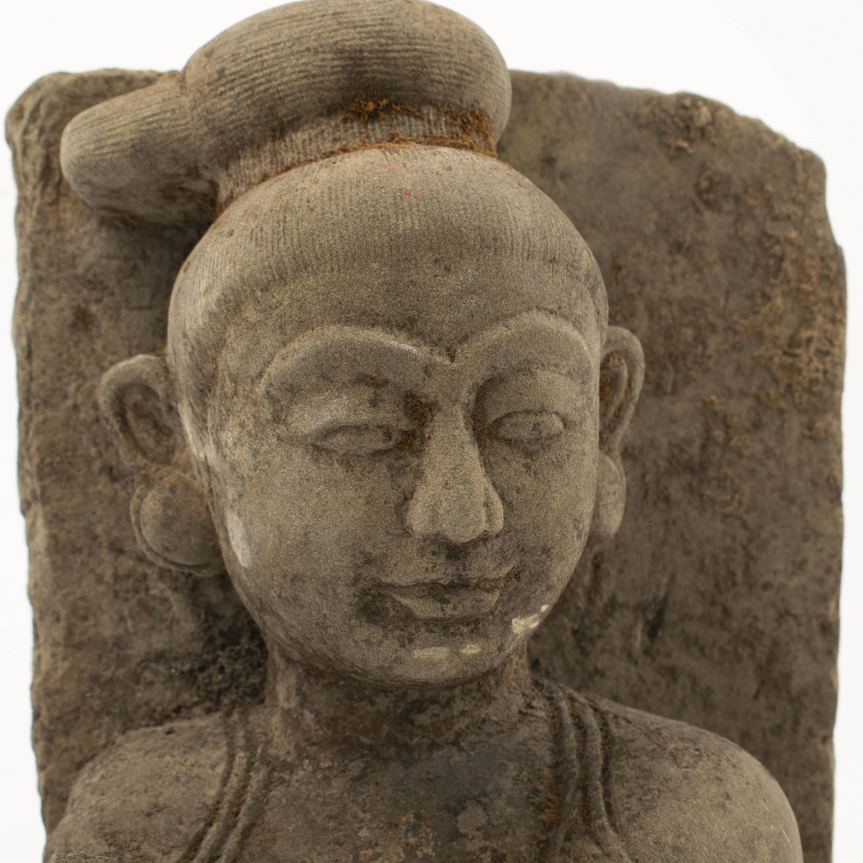 17th Century 1500-1600 Ctr. Sandstone Fragment Of Lady´s Head