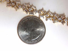 15.00 Carat Diamonds Baguette and Rounds Eternity Riviera Necklace 18 Karat