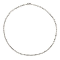 15,00 Karat natürlicher Diamant-Tennis-Halskette G SI 14K Weißgold