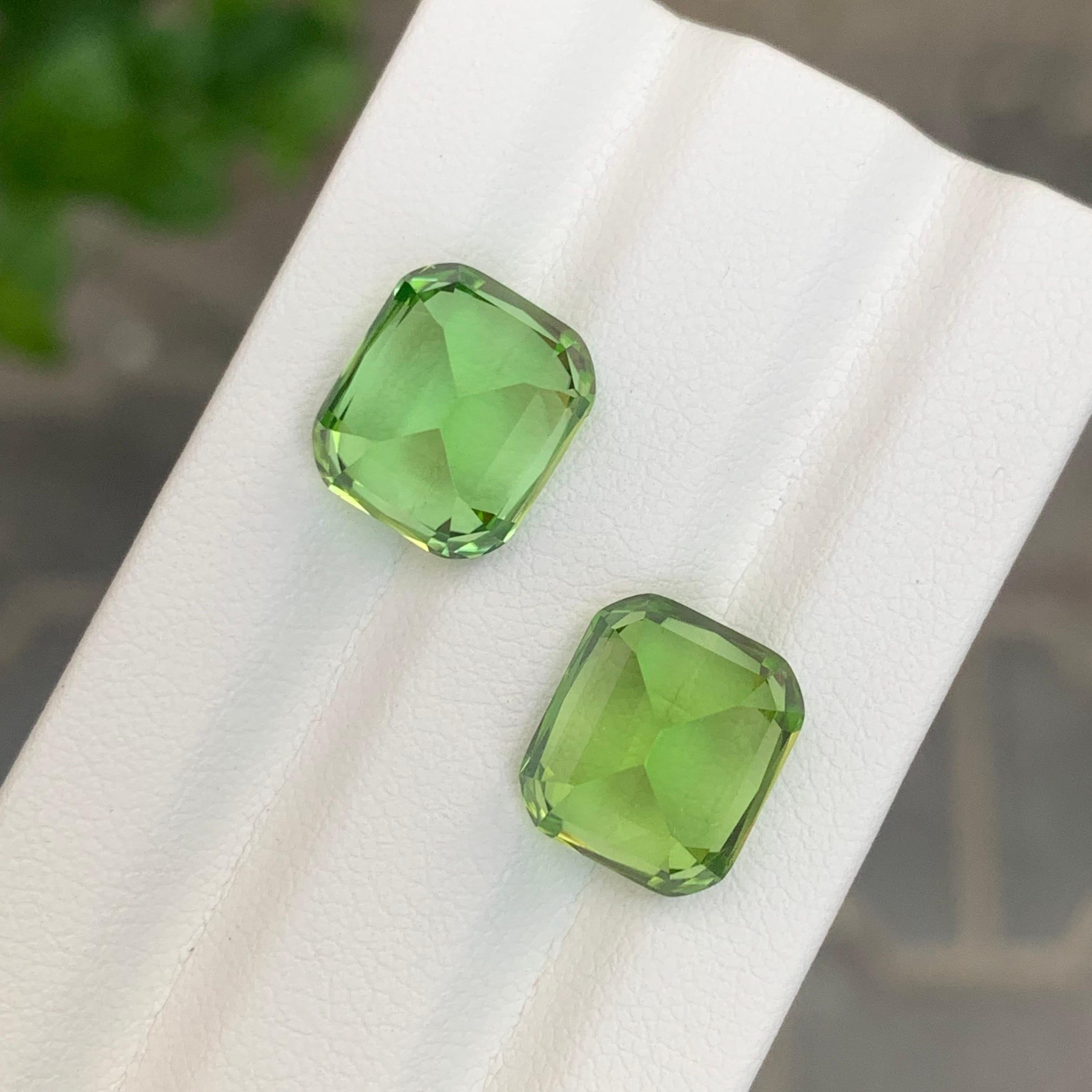 da uomo o donna Coppia di peridoto sciolto naturale da 15.00 carati per la creazione di gioielli in vendita