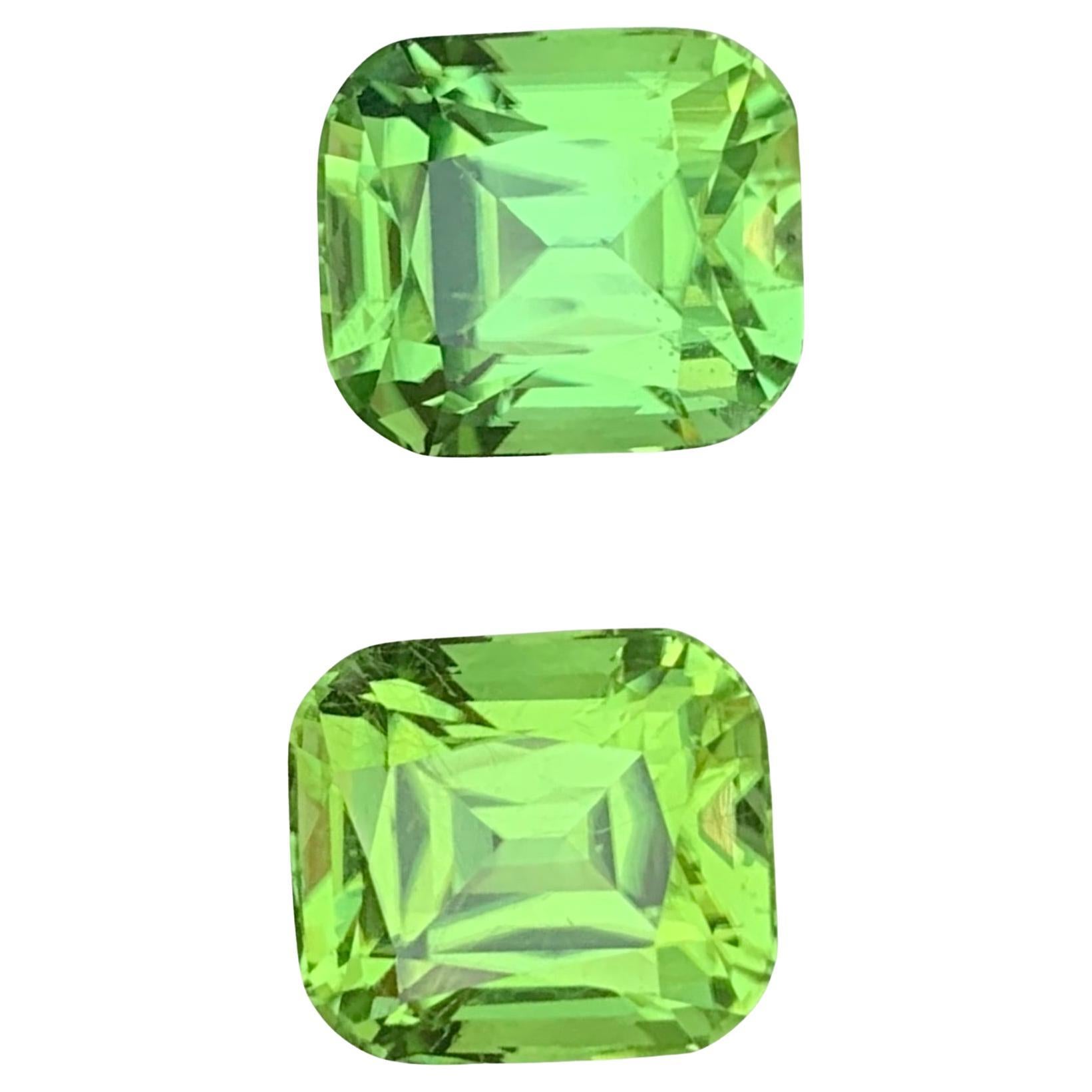 Coppia di peridoto sciolto naturale da 15.00 carati per la creazione di gioielli in vendita