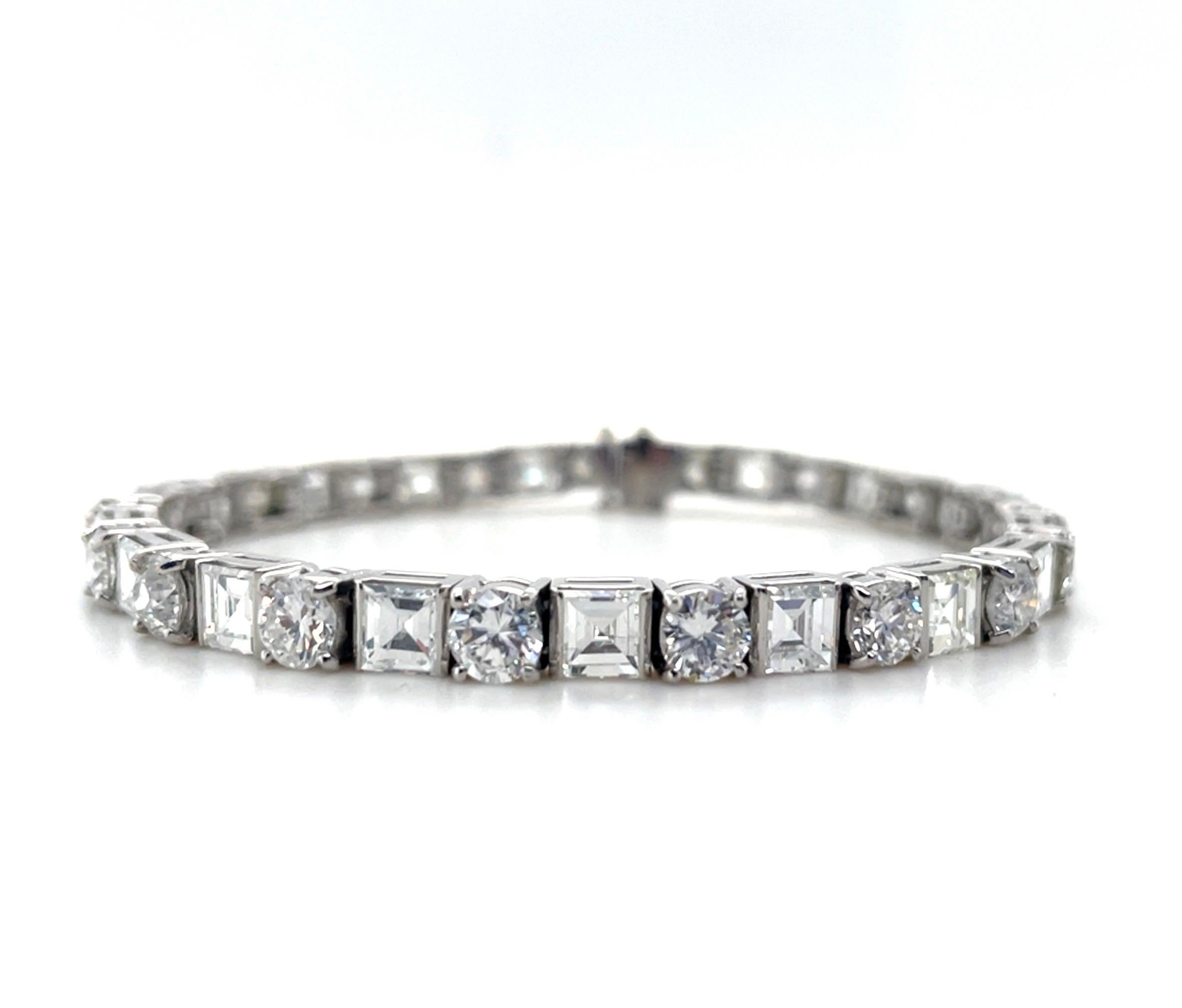 Taille brillant Bracelet de tennis en diamant de 15,00 carats en vente