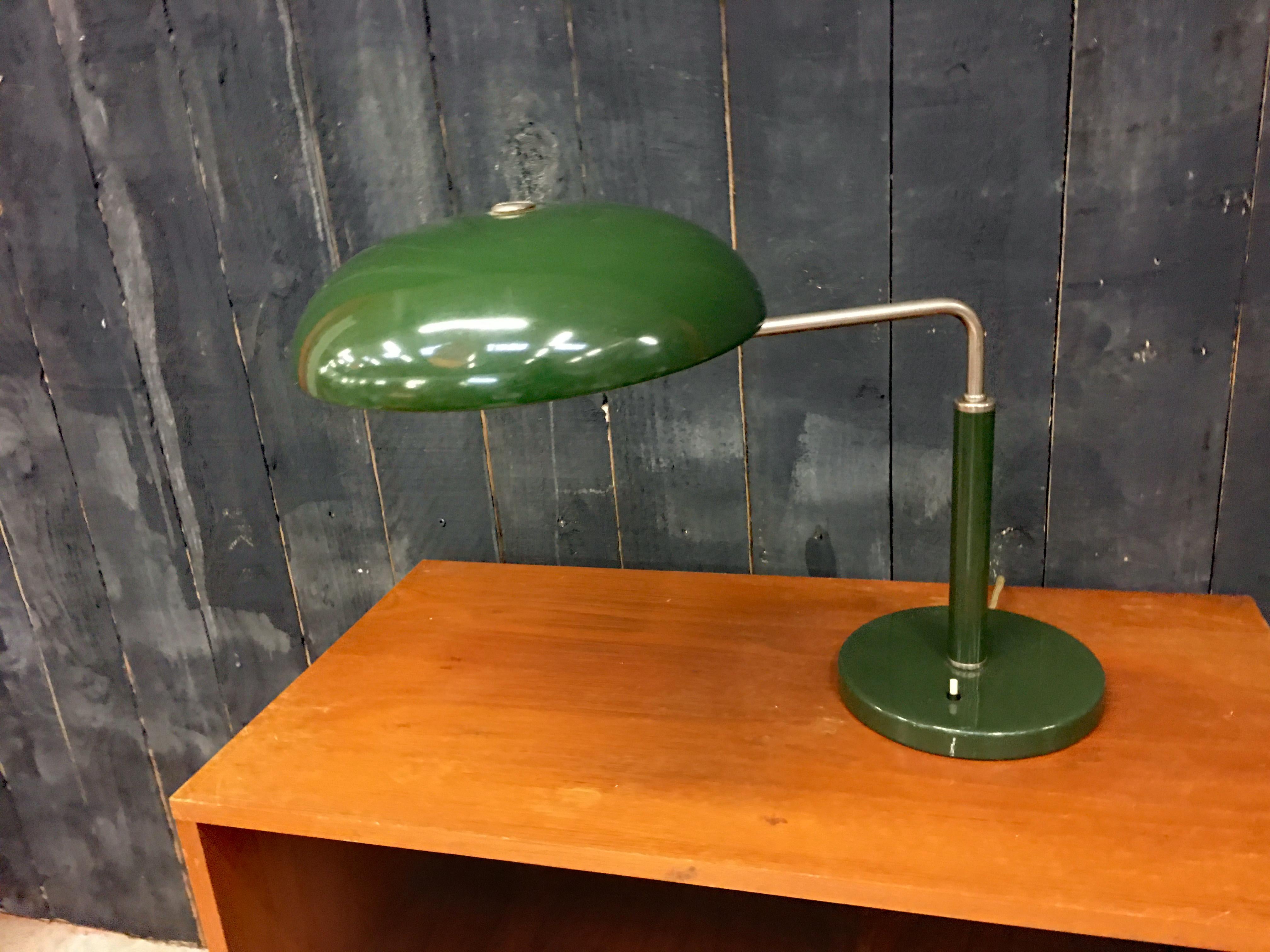 Métal Lampe de bureau 1500 d'Alfred Mller pour Belmag AG, Suisse, années 1950 en vente
