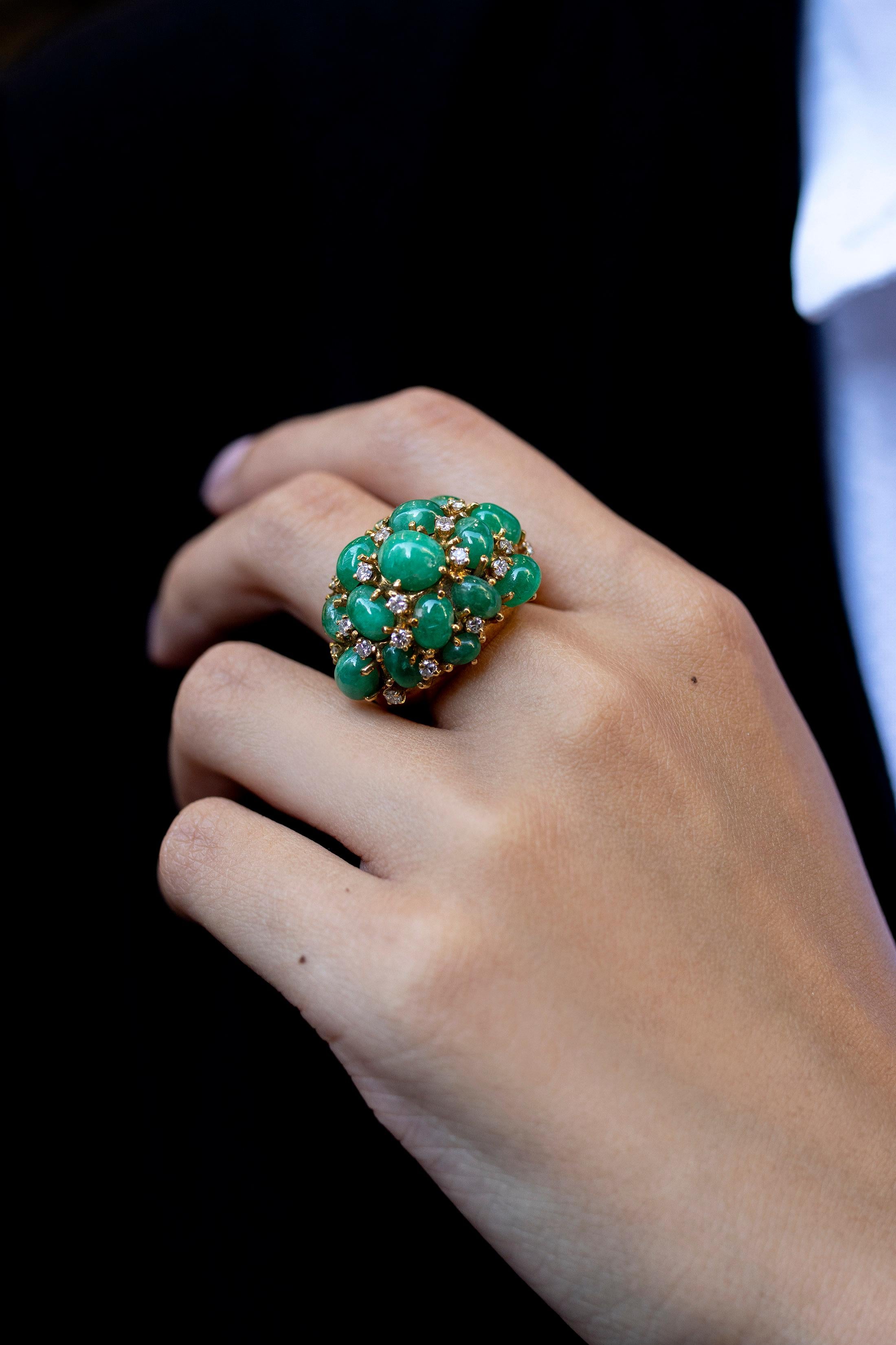 emerald fashion rings