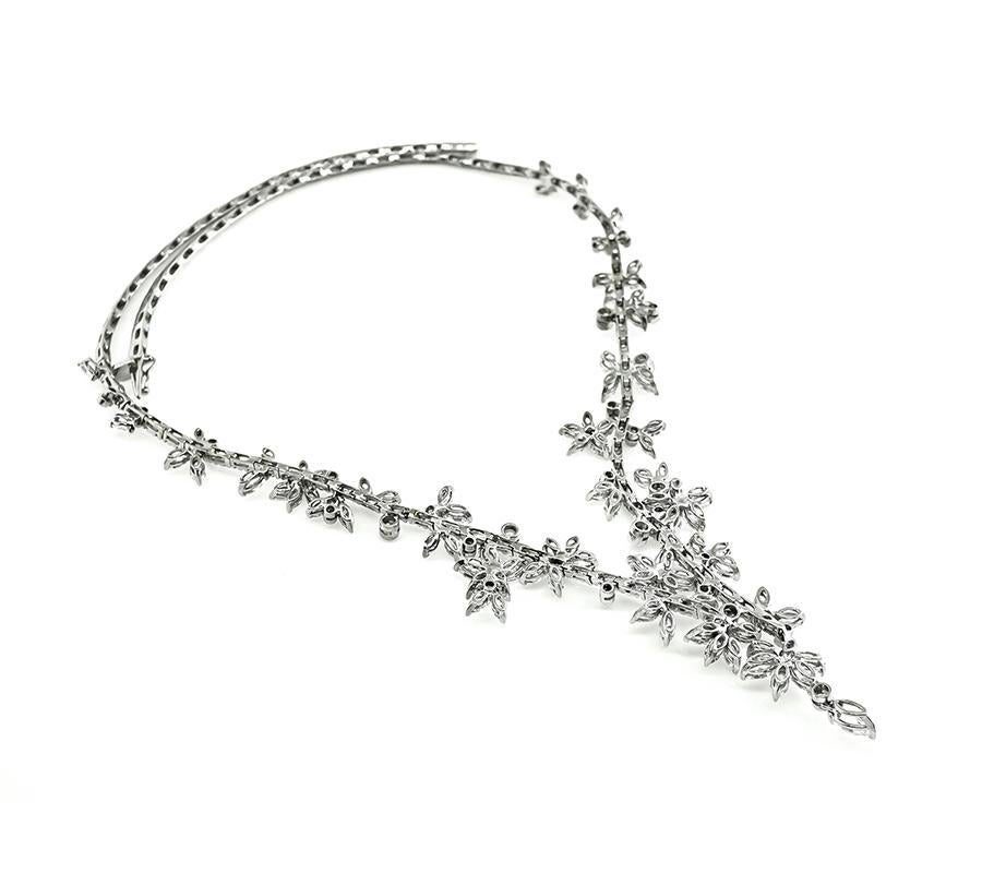 15.00ct Diamant Gold Halskette im Zustand „Gut“ in New York, NY