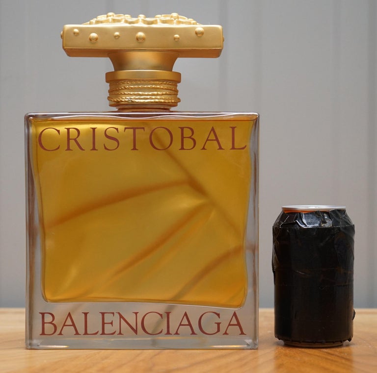 Giant Display Bottle with Real Eau De Parfum Perfume Cristobal Balenciaga  For Sale at 1stDibs