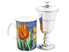 Calice da comunione e patena in argento sterling elisabettiano del 1500