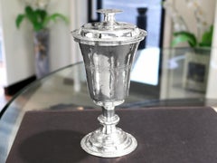 Calice da comunione e patena in argento sterling elisabettiano del 1500