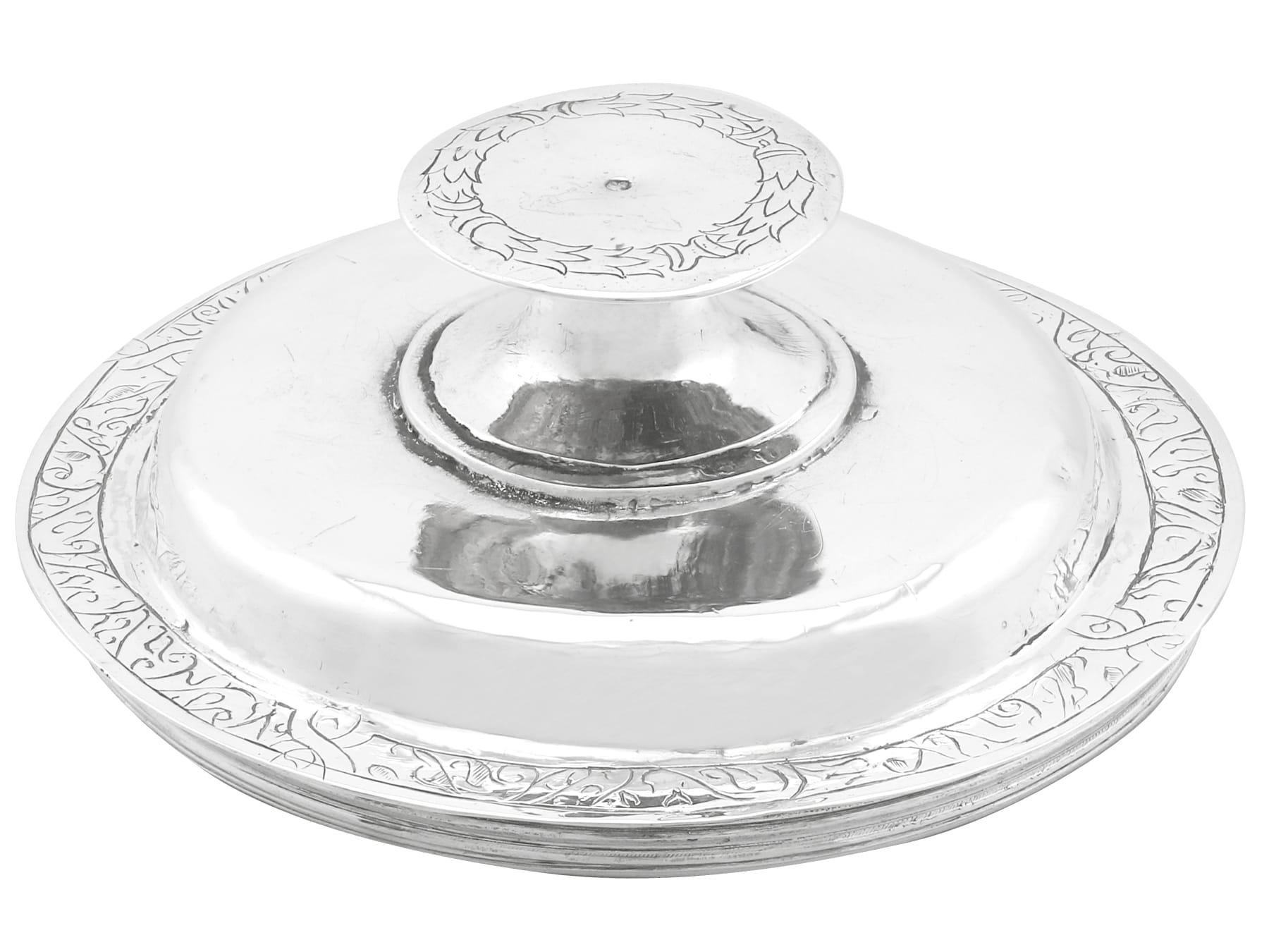 1500s Elizabethan Sterling Silver Communion Chalice and Paten For Sale 1