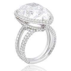 Diana M. 15,01 Karat F-SI2 Birnenförmiger Diamantring