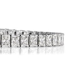 15.02ct Radiant Cut Diamond Tennis Bracelet in 18K White Gold