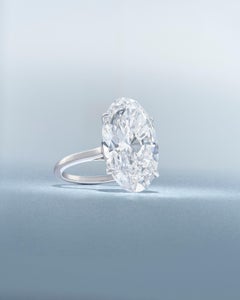 15,03 Karat Oval Statement Typ IIa Brillant Weiß / D Farbe FL/IF Diamantring
