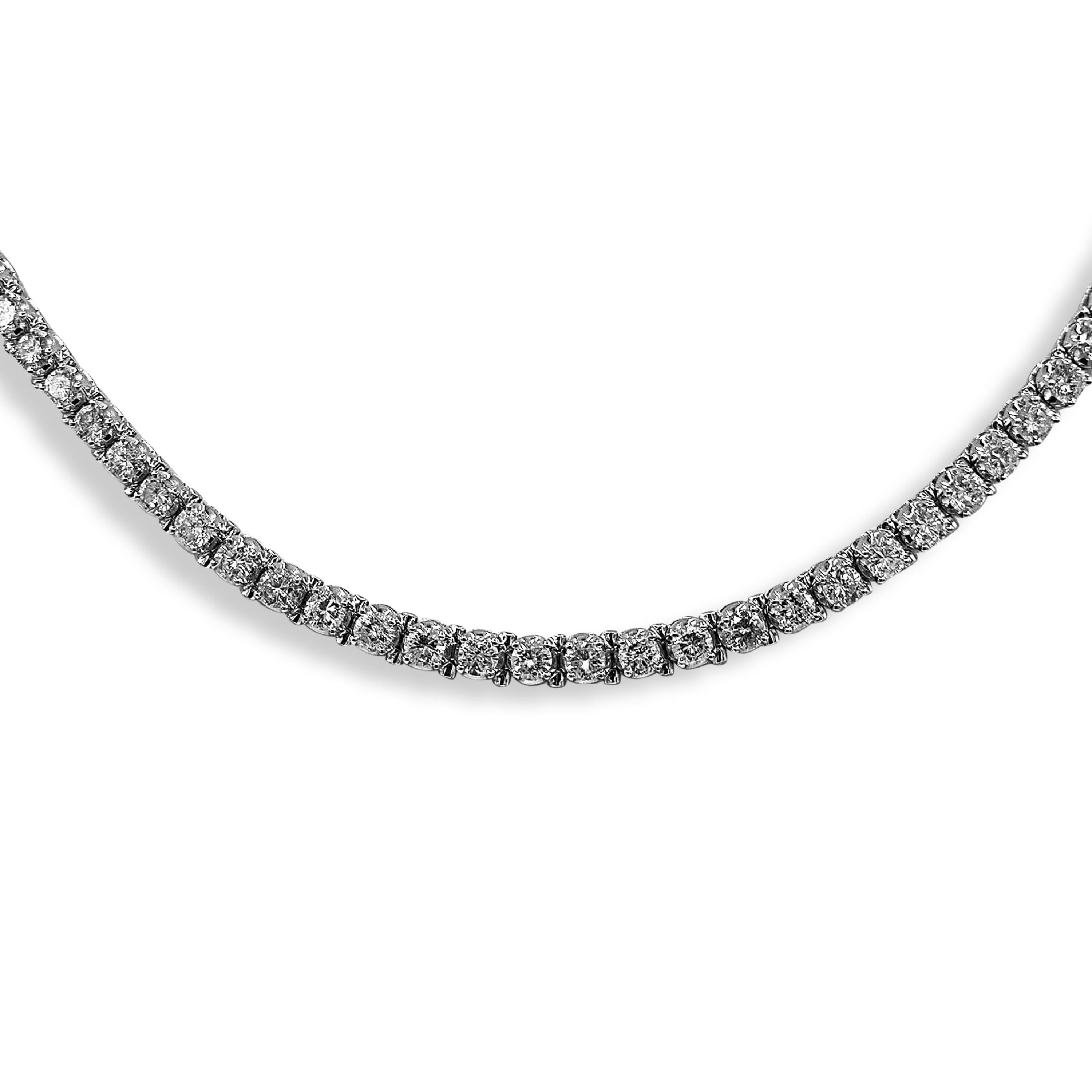 15.05 Carat Diamond White Gold Necklace Neuf - En vente à New York, NY