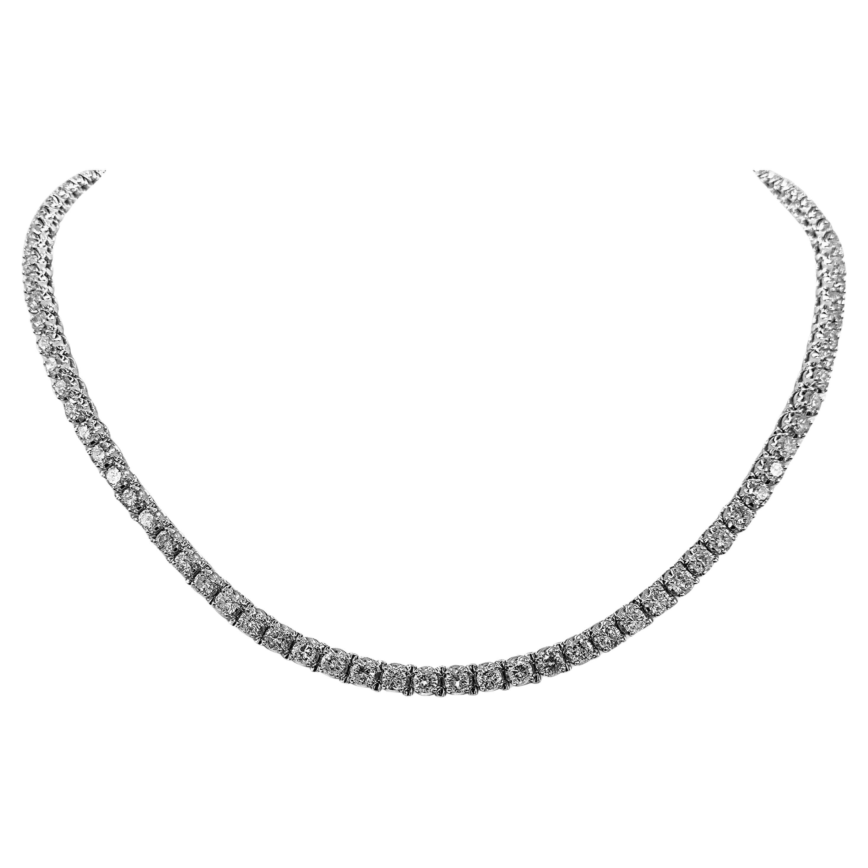 15.05 Carat Diamond White Gold Necklace