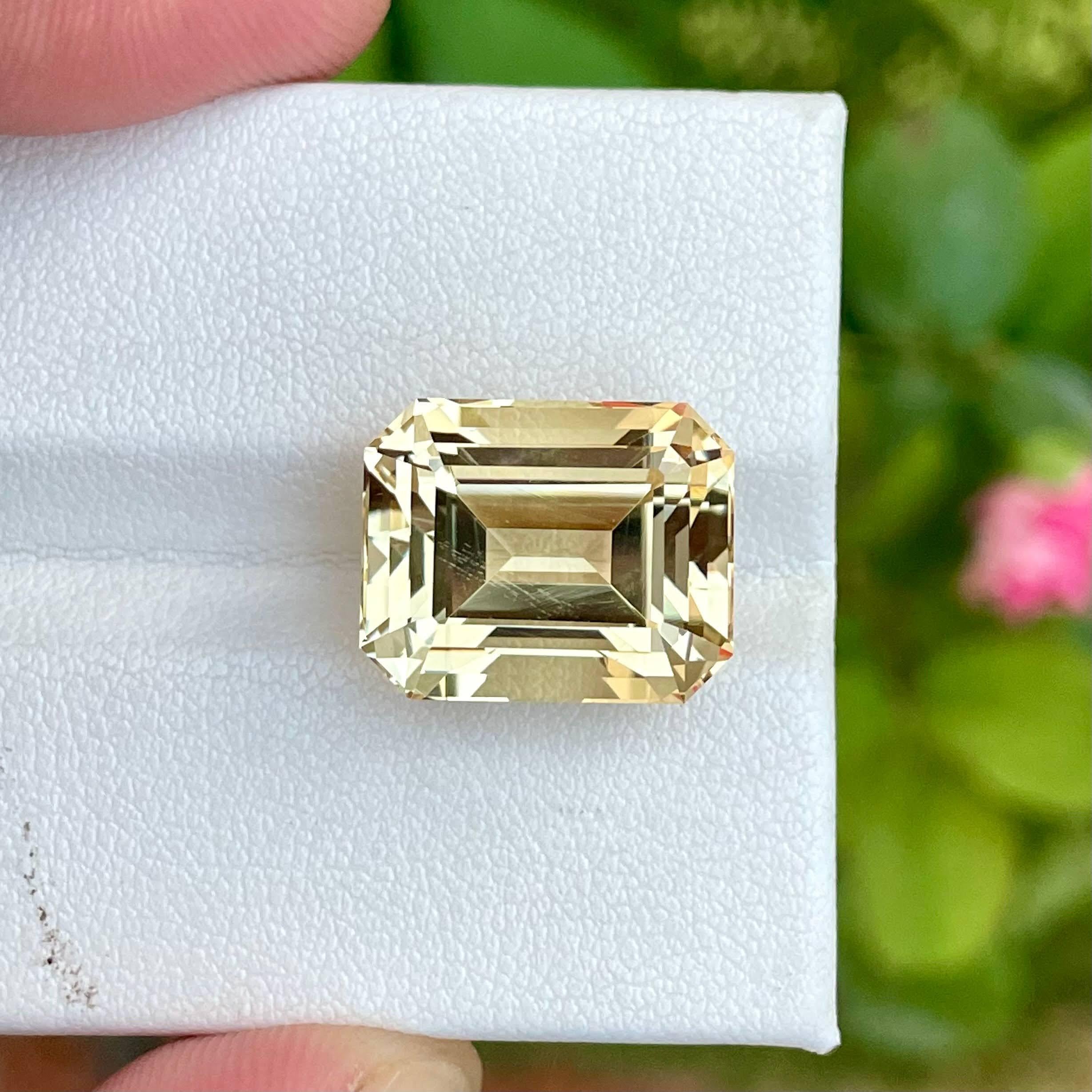 Peso 15,05 carati 
Dimensioni 15,5x12,6x11,1 mm
Trattamento nessuno 
Origine Pakistan 
Pulisci la lente d'ingrandimento 
Forma ottagonale 
Taglio smeraldo 



La gemma di Scapolite gialla chiara da 15,05 carati è uno squisito tesoro proveniente