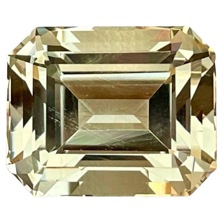 Carats Light Yellow Scapolite Stone Emerald Cut Pakistan